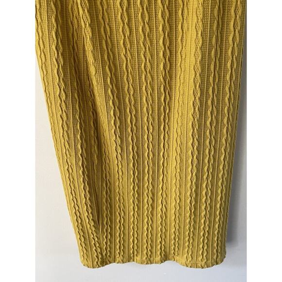Ashley Stewart Cable Knit Skirt Nugget Gold Size 34-36 Relaxed Fit Stretch - Picture 2 of 10